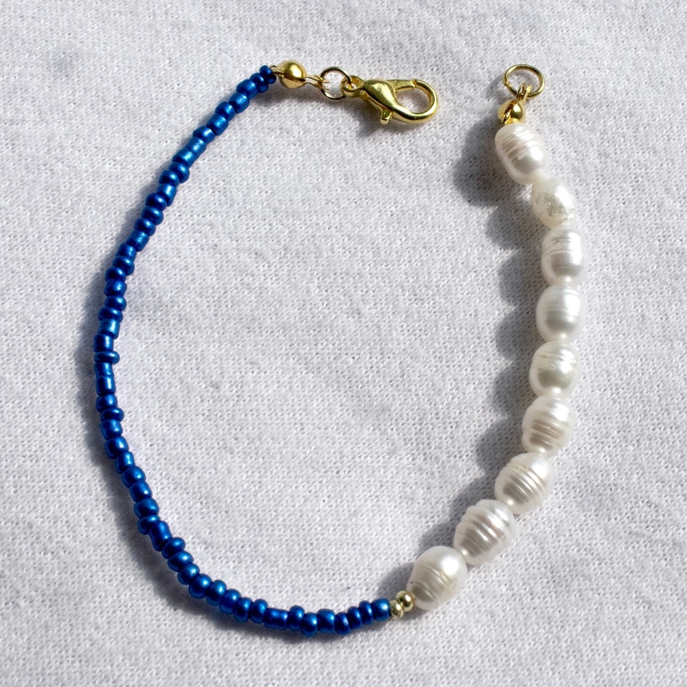 CUSTOM Freshwater Pearl Bracelet, Handmade Beaded Bracelet, Coastal Cowgirl